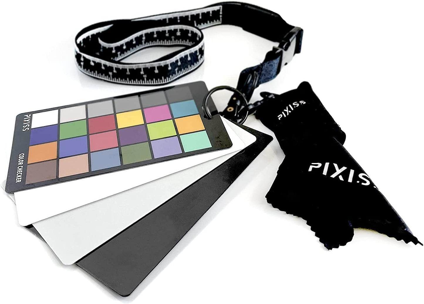 12x12 Foldable White Balance 18% Gray Reference Reflector Grey Card with Carry Case for Photography & Camera Color Correction White Balance Card, 4In1 Color Correction Card Set by Pixiss