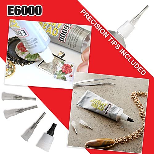 E6000 1-Ounce Jewelry and Bead Adhesive with 4 Precision Applicator Tips for Jewelry Pixiss Art Dotting Stylus Pens 5 pcs Set - Rhinestone Applicator Application Kit