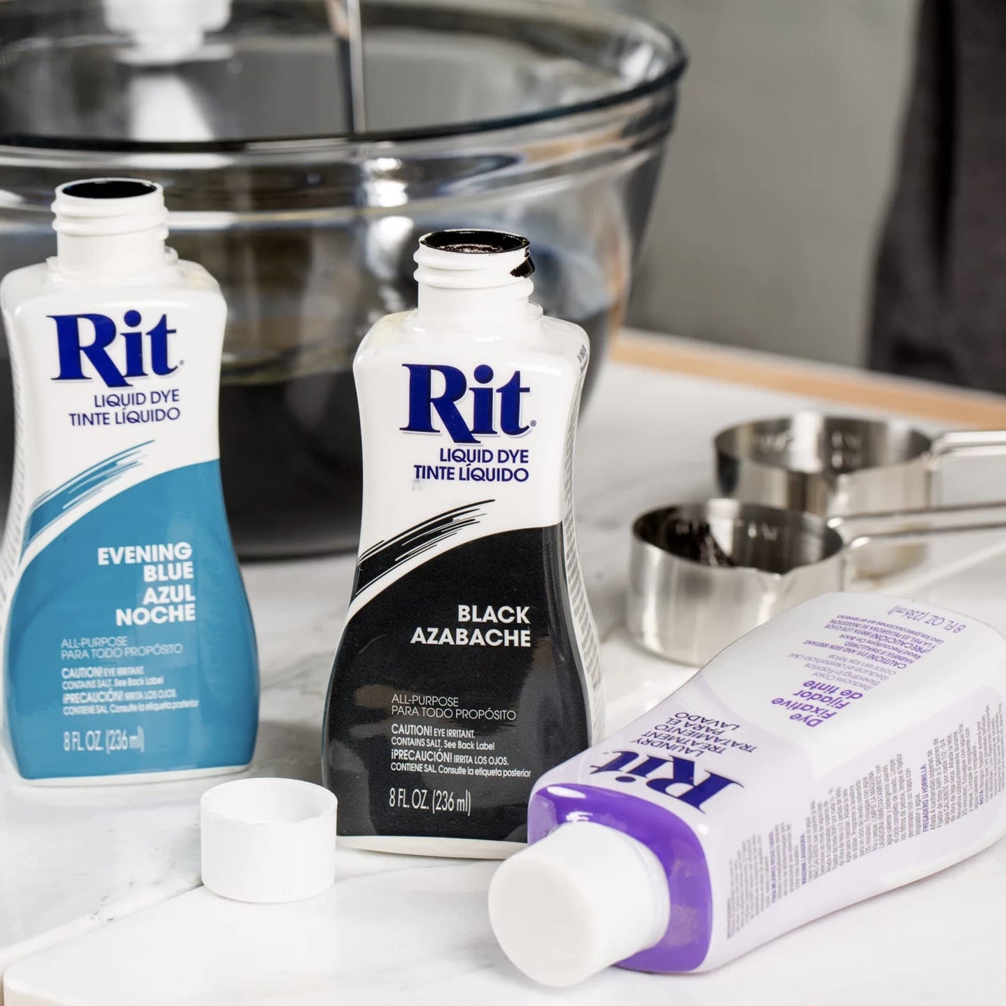 Rit Dye Color Stay Fixative Bundle with Gloves and Rubber Bands
