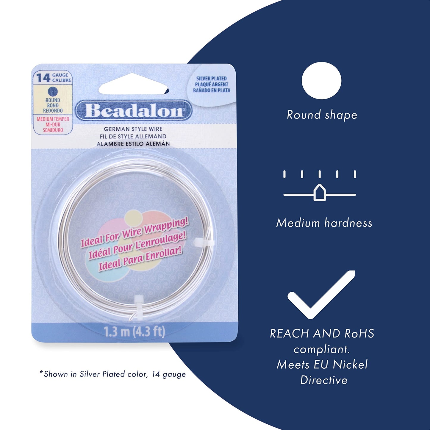 Beadalon German Style Wire for Jewelry Making, Round