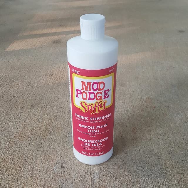 Mod Podge Stiffy Fabric Stiffener - 8oz Quick Mod Podge Fabric and Hat Stiffener, 3 Pixiss Foam Brushes for Fabric Stiffener Spray and Mod Podge Crafts