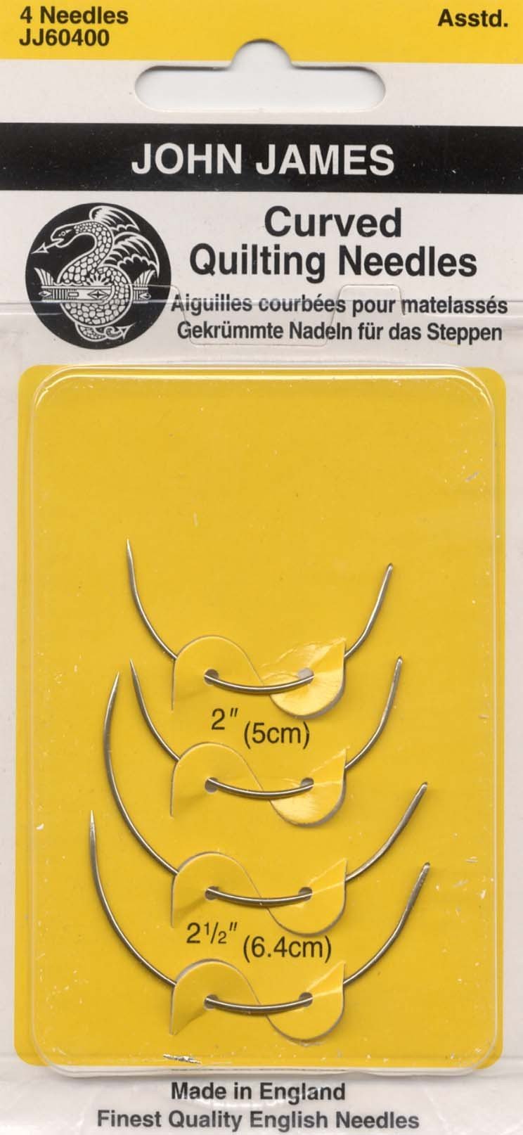 Colonial Needle Curved Quilting Hand Needles, 4-Pack (Parent)