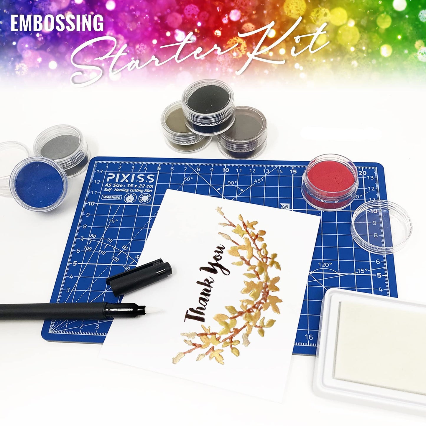 Pixiss Embossing Powder Bundle