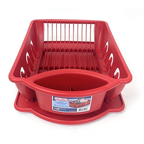 Sterlite 2pc Ultra Sink Set, One Size, Black Classic Red White