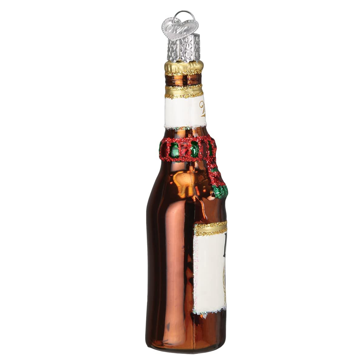 Old World Christmas Holiday Miller Lite Bottle Glass Blown Ornament for Christmas Tree