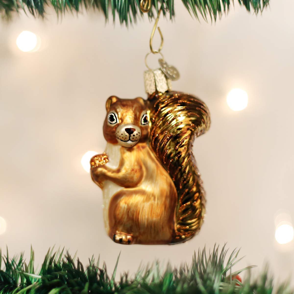 Old World Christmas Squirrel Wildlife Animals Glass Blown Ornaments for Christmas Tree