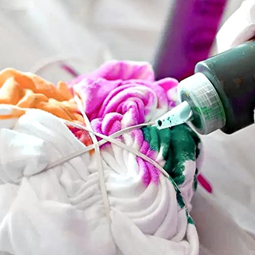 Pixiss Tie Dye Squeeze Bottles (8-Ounce) 6-Pack and Funnel For Creative Tie Dying Accessory Kit