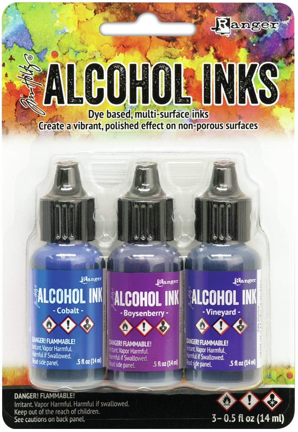 Ranger Adirondack Alcohol Ink 1/2-Ounce 3/Pkg