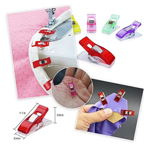 Magic Spray for Quilting & Crafting - Eliminates Odors & Wrinkles - Magic Sizing Ironing Spray & Fabric Spray - Magic Fabric Spray for Cutting, Creasing, & Sewing - 25 Fabric Sewing Clips