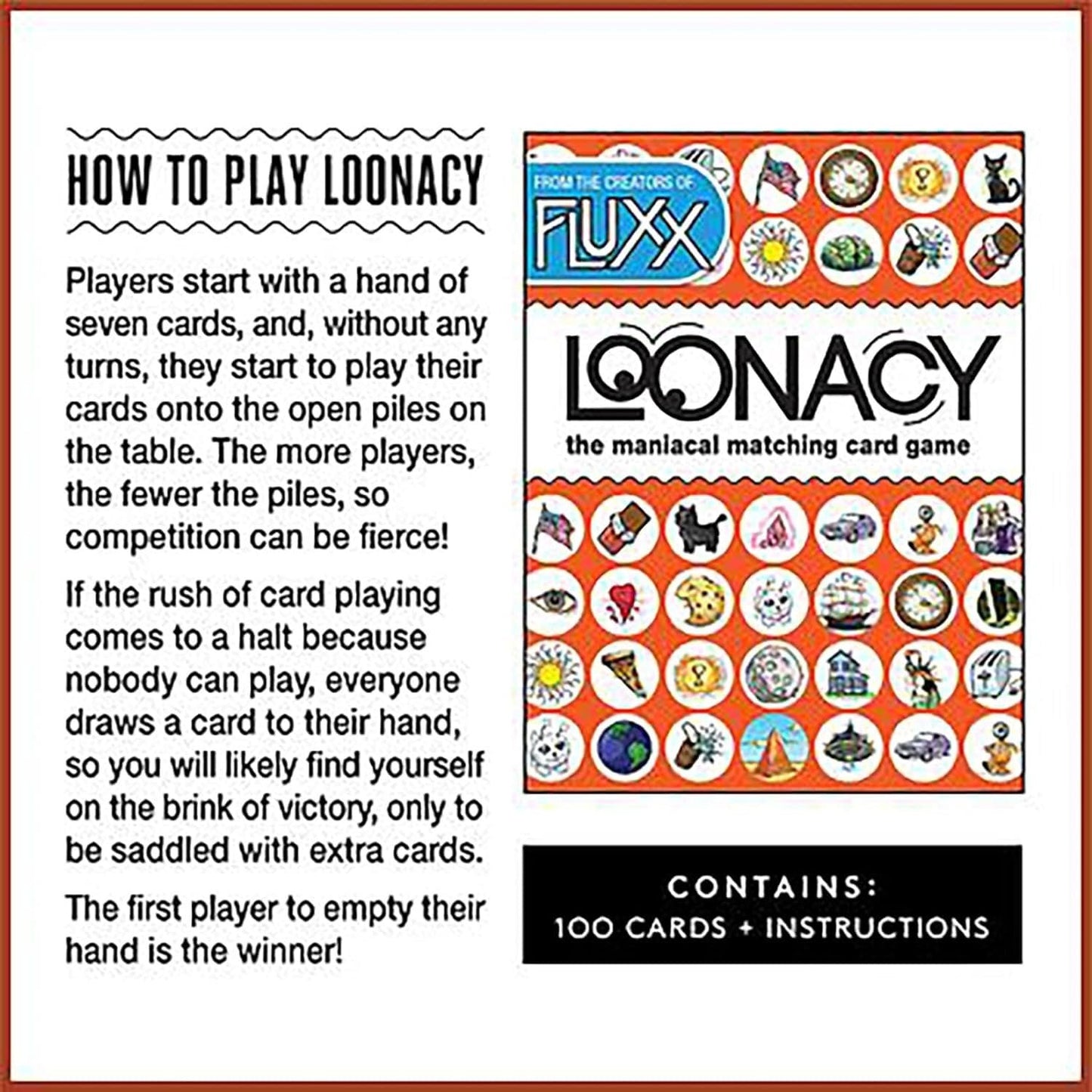 Loonacy Card Game - Maniacal Matching for 2-5 Players
