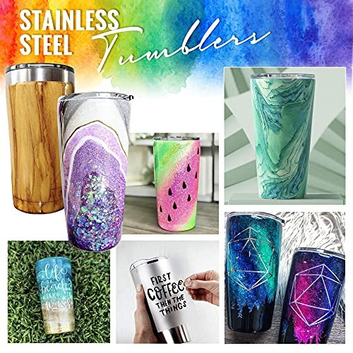 Pixiss Double Wall Tumbler Cups Bulk (25 pack) - 20 oz Stainless Steel Hot and Cold Tumblers - 25 Reusable Cups With Lids for Stainless Steel Tumbler Cups, Tumbler Painting, Glitter, Vinyl and More