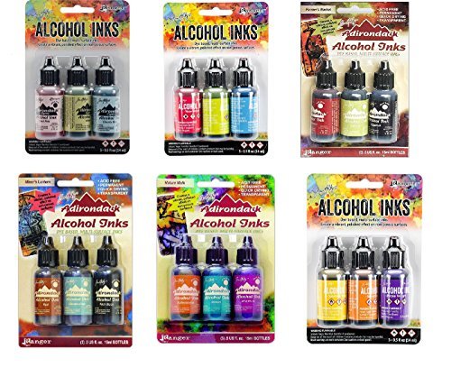 Ranger Tim Holtz ADIRONDACK ALCOHOL INKS- Favorite Set Collection 18 Pack.