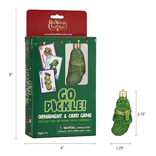 Old World Christmas Go Pickle! Glass Blown Ornament for Christmas Tree