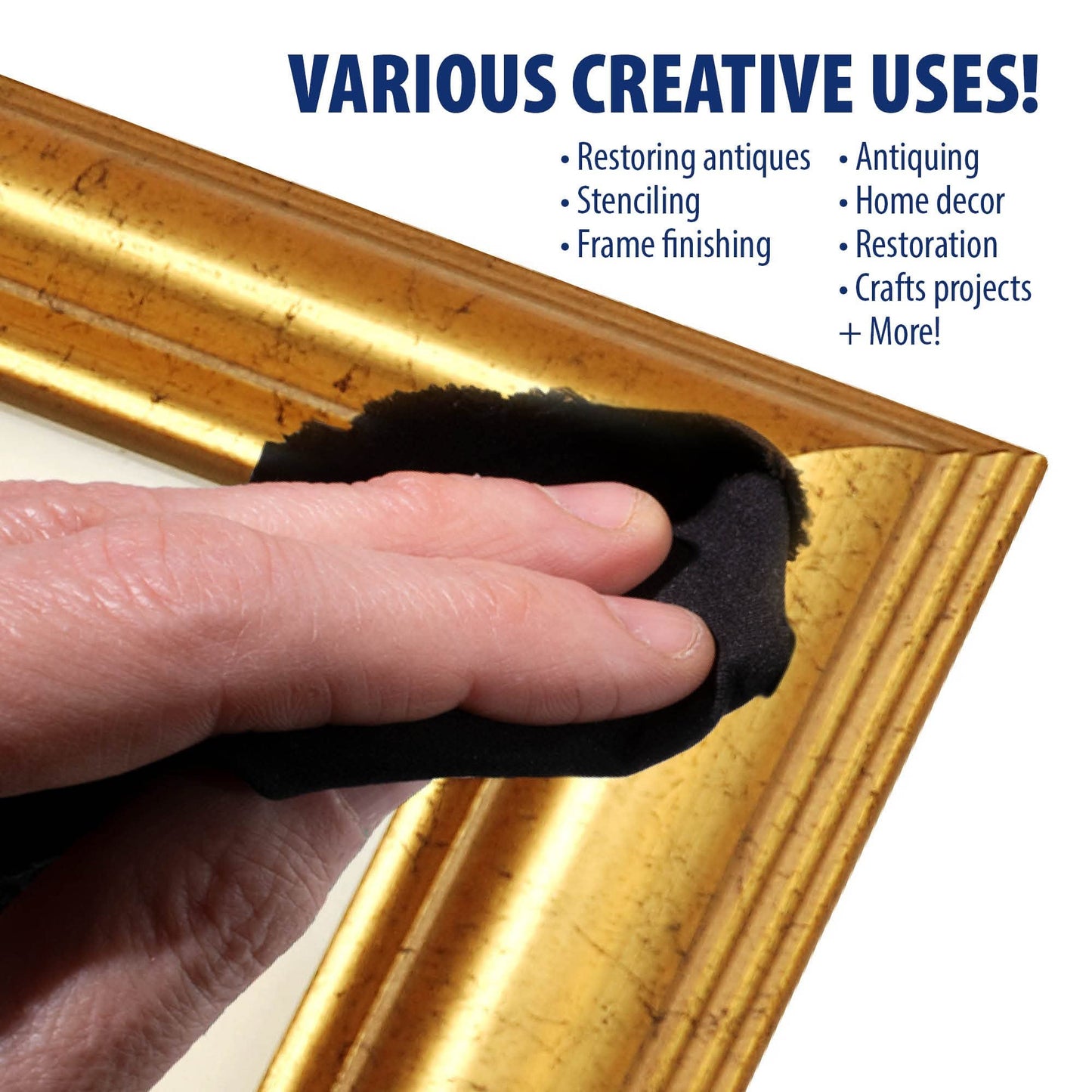 AMACO Rub n Buff Wax Metallic Finish 3 Color Kit - Antique Gold Silver Leaf and Gold Leaf 15ml Tubes - Versatile Gilding Wax for Finishing Furniture Antiquing and Restoration - 3 Rub and Buff Colors