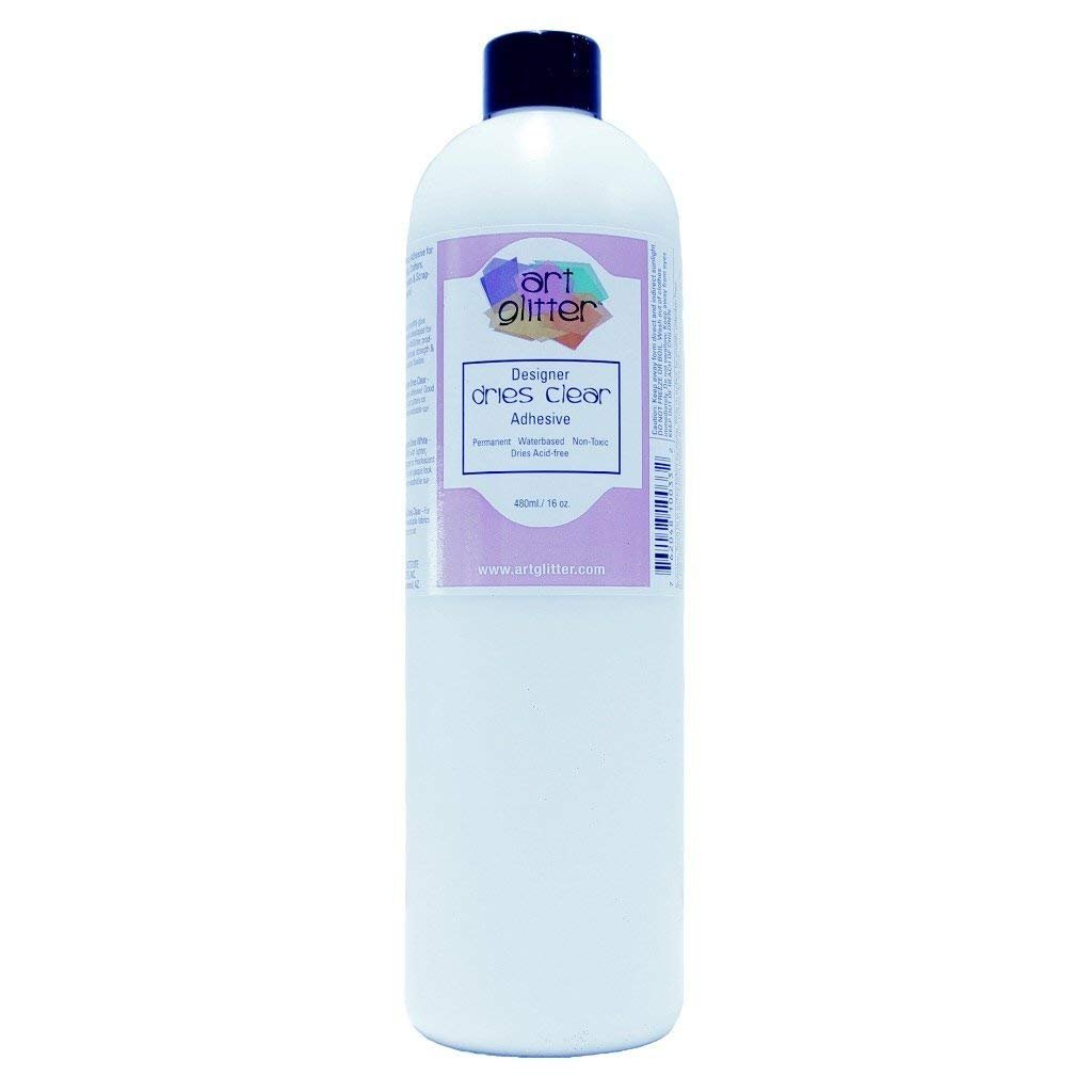 Art Institute Glitter 4336846143 Dries Clear Adhesive Glue 8 Ounce (Flat Cap) Refill Bottle, 8 oz-Single Pack, Re (Parent)