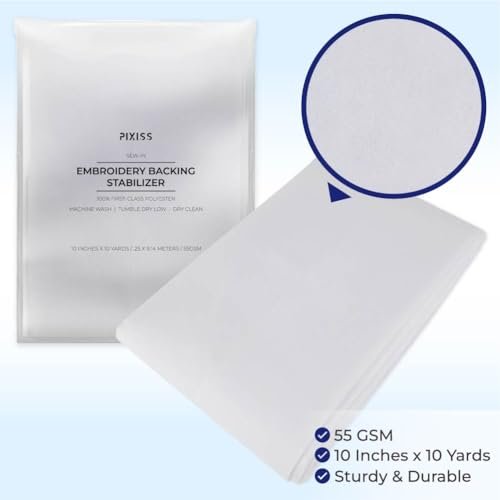 Odif 505 Fabric Adhesive Spray (7.2oz) with Embroidery Stabilizer (55gsm 10yds x 10in) - Fabric Stabilizer 505 Spray with Hand Embroidery Compatible Cut Away Stabilizer for Machine Embroidery
