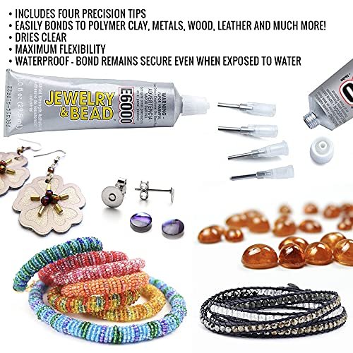 E6000 1-Ounce Jewelry and Bead Adhesive with 4 Precision Applicator Tips for Jewelry Pixiss Art Dotting Stylus Pens 5 pcs Set - Rhinestone Applicator Application Kit