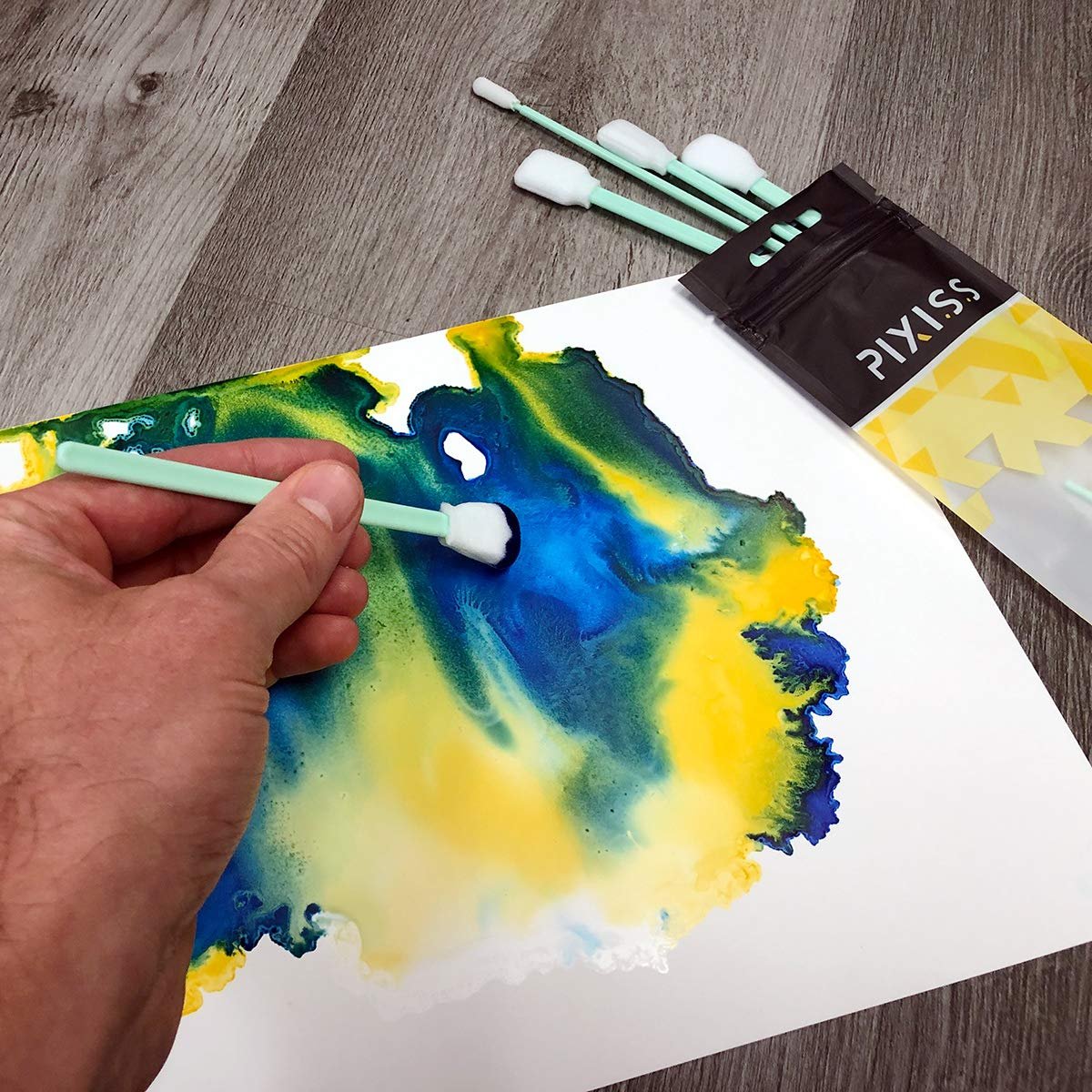 Ranger Tim Holtz Alcohol Ink Alloys Metallic Set with Pixiss Alcohol Ink Blending Tools