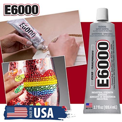 Bundle - E6000 3.7 Ounce (109.4mL) Tube Industrial Strength Adhesive for Crafting, 4 Snip Tip Applicator Tips and Pixiss Art Dotting Stylus Pens 5 pcs Set