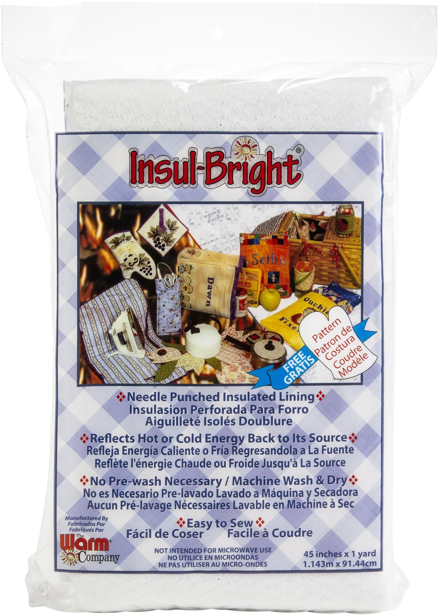 Insul-Bright Needlepunched Insulated Lining -45" x 1 yard
