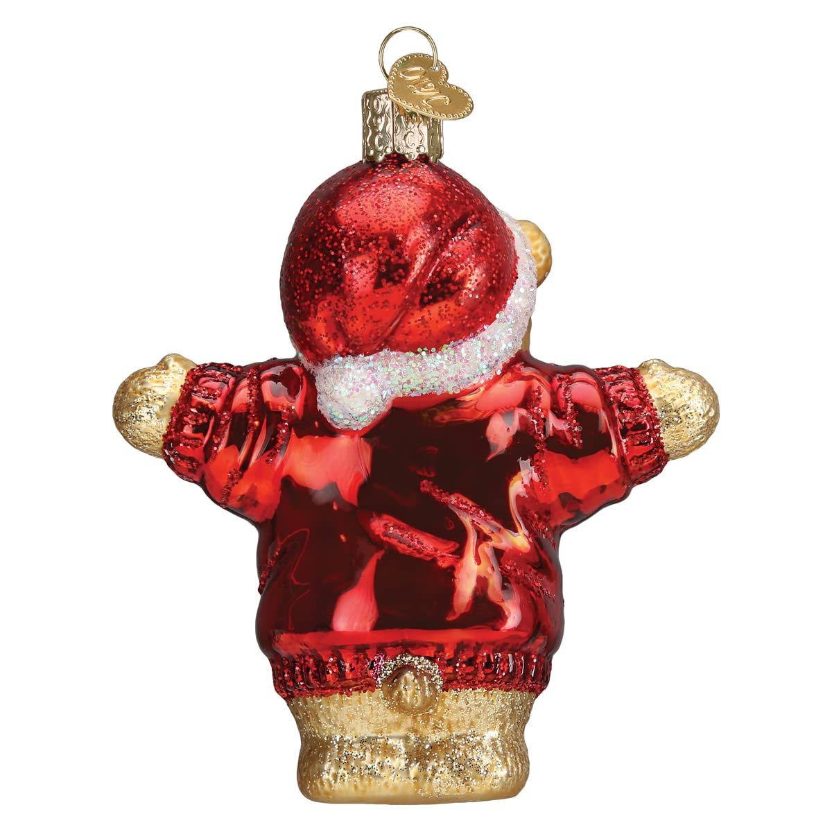 Old World Christmas I Love You More Bear Glass Blown Ornament for Christmas Tree
