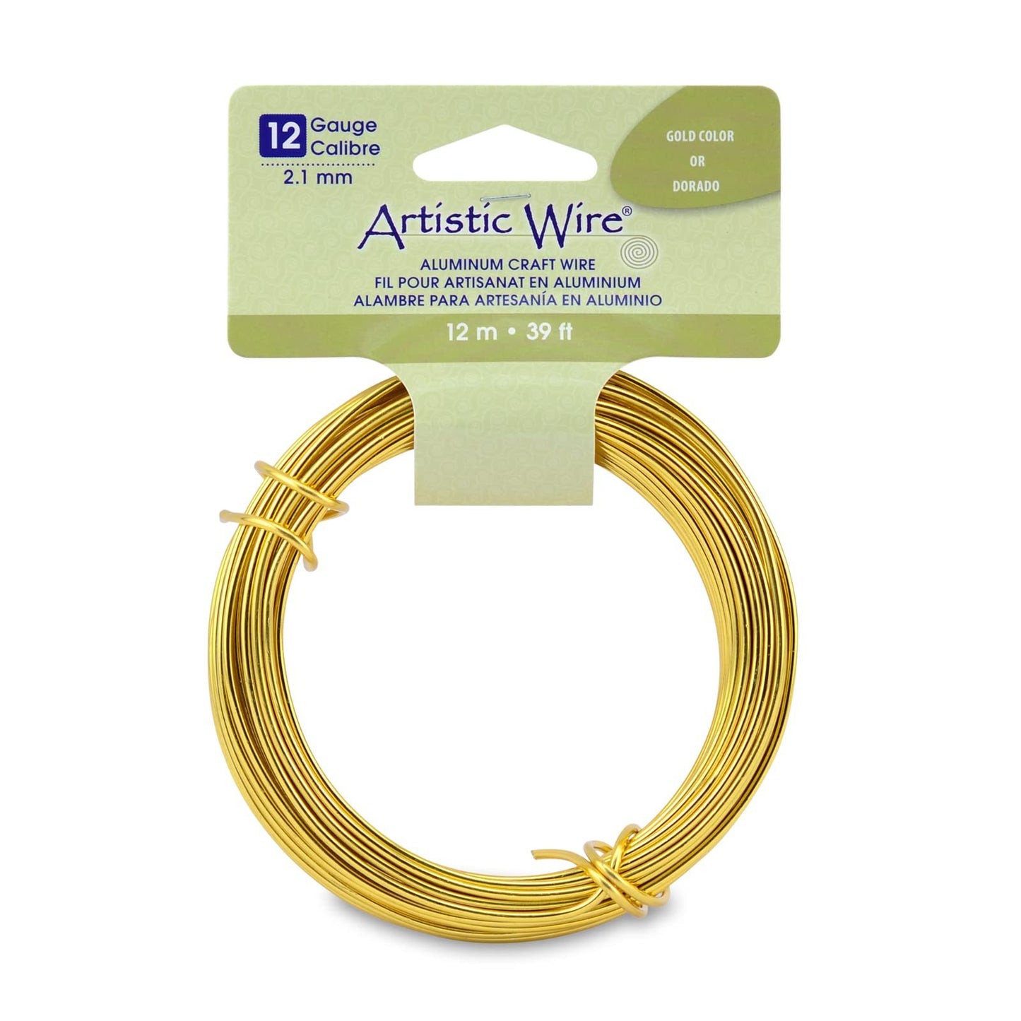 Artistic Wire Aluminum Craft Wire, 12 Gauge - Bendable, Floral, Armature, Sculpture, Jewelry Making, Round, Black, 39.3 ft