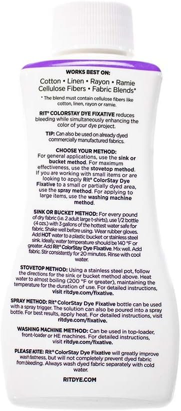 Rit Dye RIT COLORSTAY, 8 fl oz, Dye Fixative Limited Edition