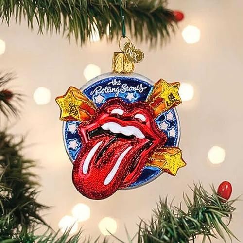 Old World Christmas The Rolling Stones Tongue Glass Hanging Ornament