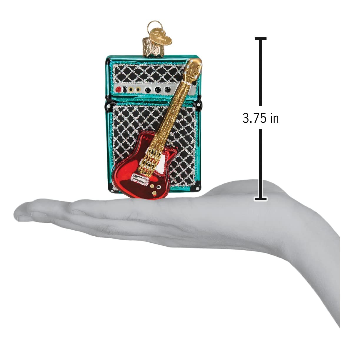 Old World Christmas Guitar & Amp Glass Blown Ornament for Christmas Tree