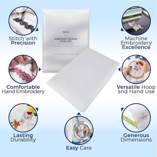 Odif 505 Fabric Adhesive Spray (7.2oz) with Embroidery Stabilizer (55gsm 10yds x 10in) - Fabric Stabilizer 505 Spray with Hand Embroidery Compatible Cut Away Stabilizer for Machine Embroidery