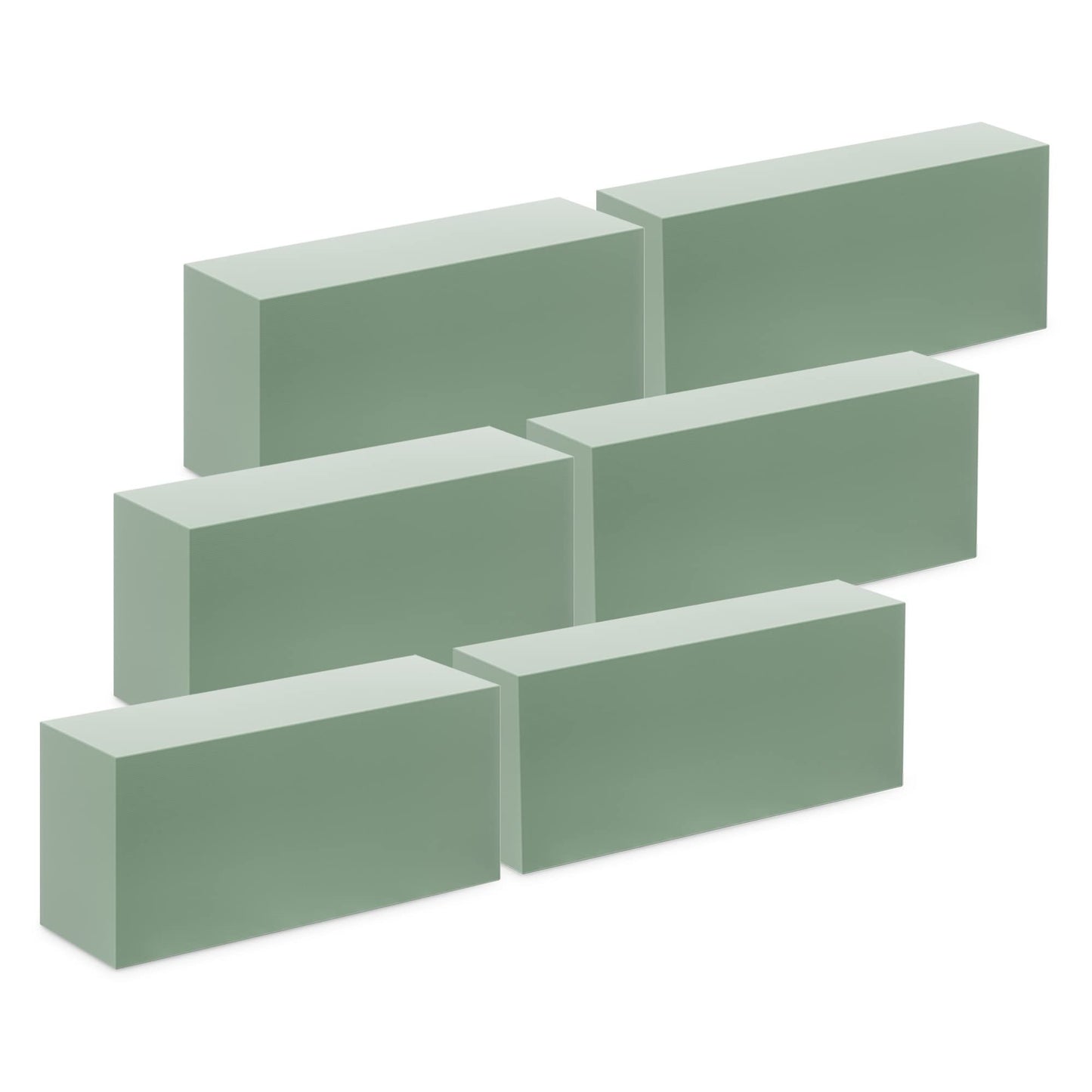 FloraCraft Floral Dry Foam 6 Piece Brick 2.6 Inch x 3.5 Inch x 7.8 Inch Green