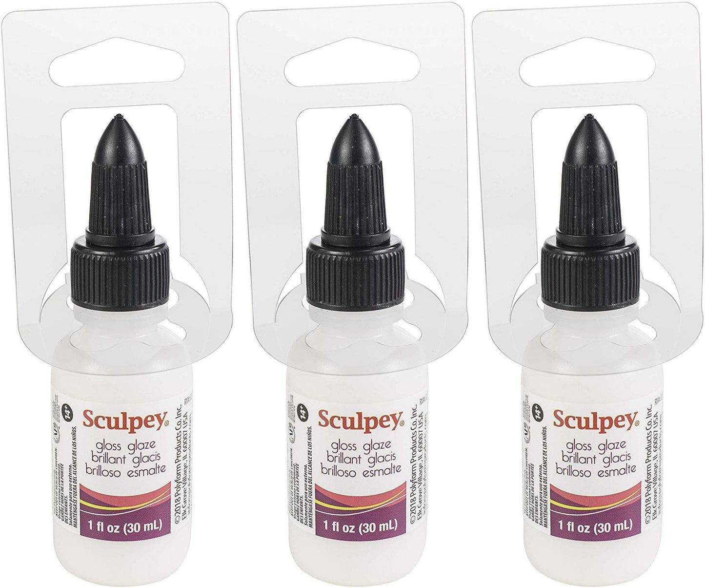 Sculpey Polyform Sculpey Glaze 1 Ounce-Glossy (3-Pack)