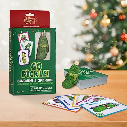Old World Christmas Go Pickle! Glass Blown Ornament for Christmas Tree