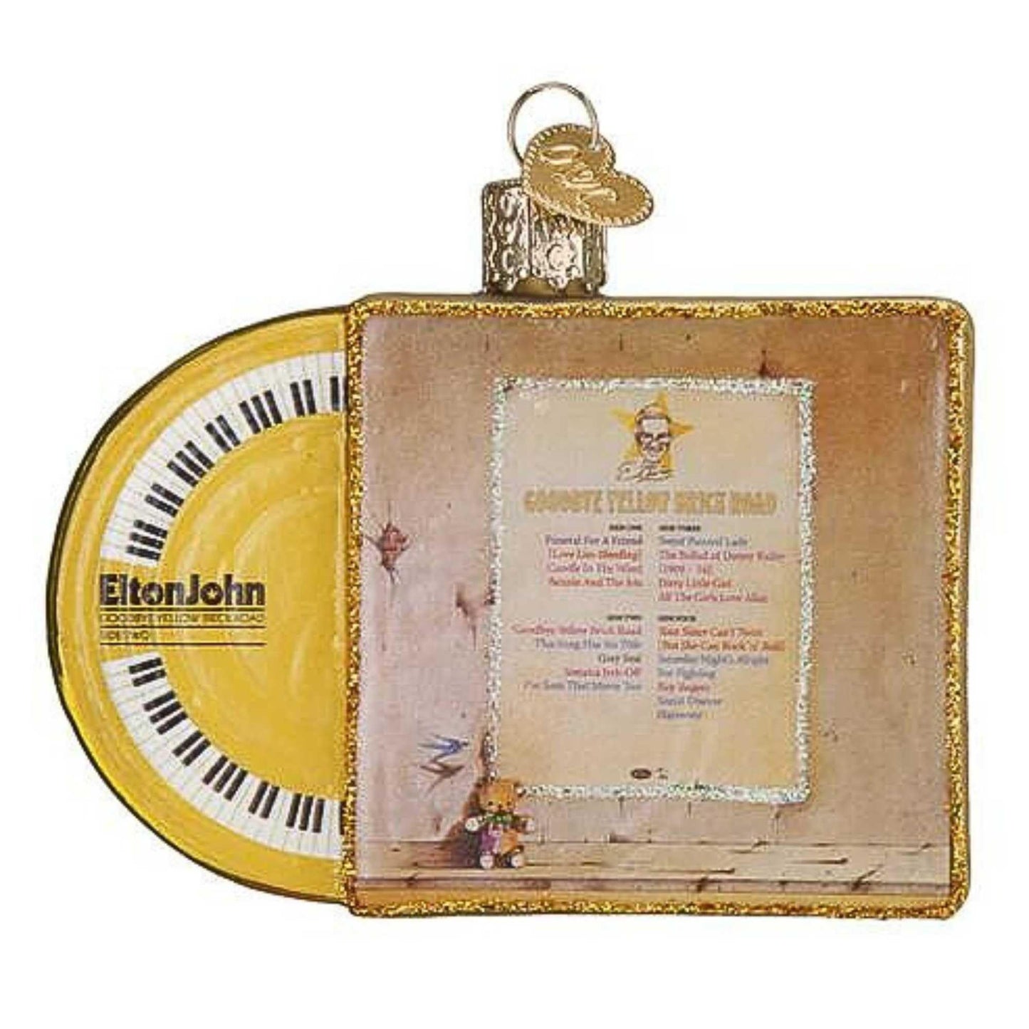 Old World Christmas Goodbye Yellow Brick Road Album Cover, Hanging Ornament, Christmas Home Décor