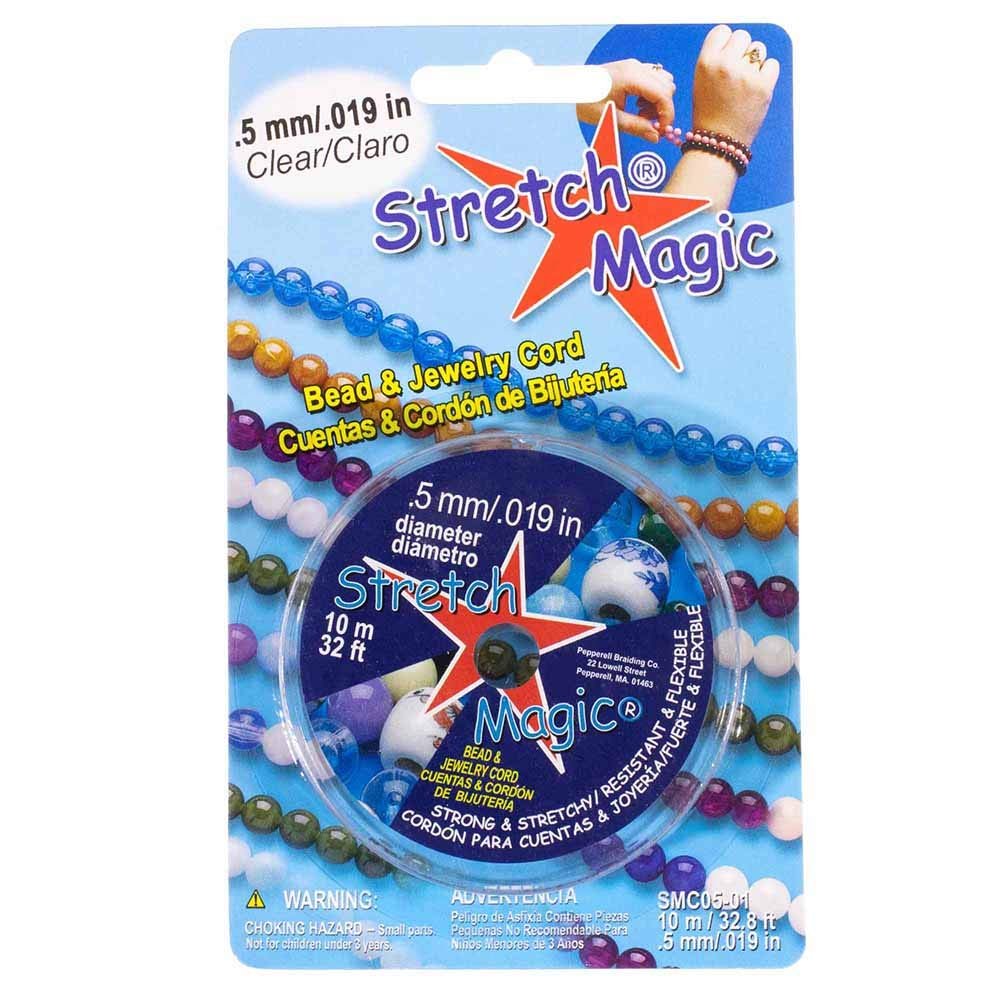 Pepperell Stretch Magic Bead Jewelry Elastic Cord String Line | Clear Pearl Black | 5M 25M 100M | 0.5mm 0.6mm 0.7mm 0.8mm 1mm Diameters