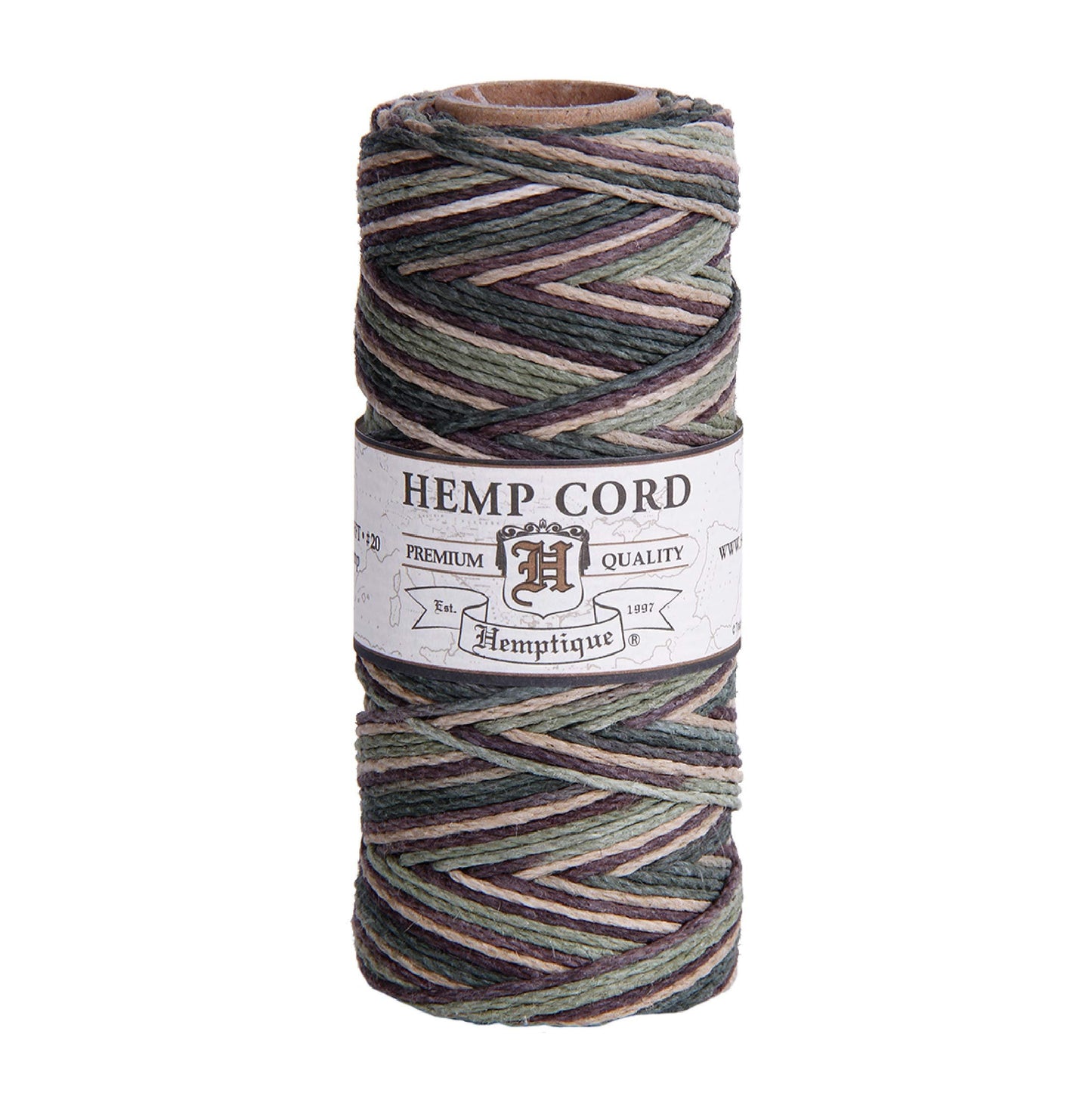 Hemptique 100% Hemp Cord Spool - 62.5 Meter Hemp String - Made with Love - No. 20 ~ 1mm Cord Thread for Jewelry Making, Macrame, Scrapbooking, DIY, & More - Blue