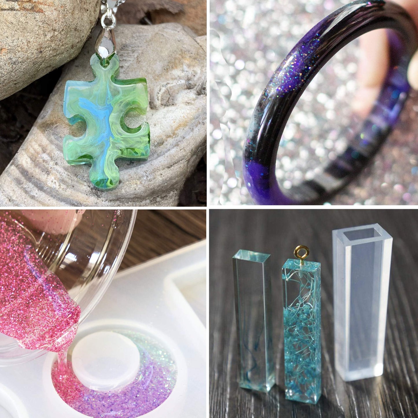 Pixiss Resin Molds for Jewelry Earring Making Kit Earring Epoxy Molds for Resin Jewelry, Pendants, Resin Crafts, DIY Earring