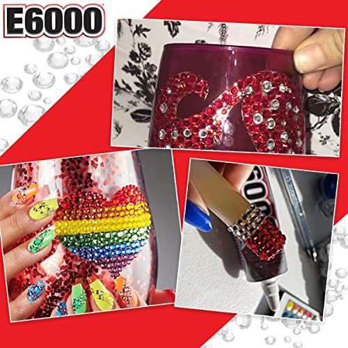 E6000 1-Ounce Jewelry and Bead Adhesive with 4 Precision Applicator Tips for Jewelry Pixiss Art Dotting Stylus Pens 5 pcs Set - Rhinestone Applicator Application Kit