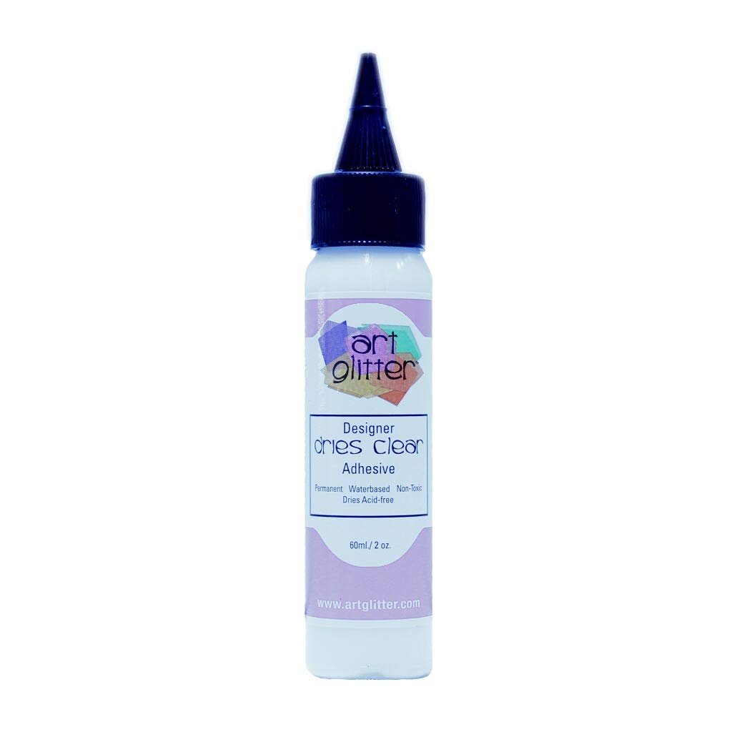 Art Institute Glitter Designer Dries Clear Adhesive, 2-Ounce, Single Pack
