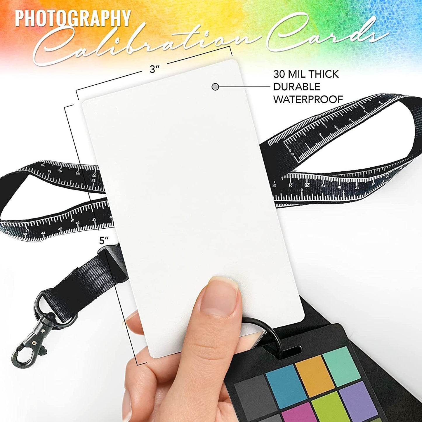 12x12 Foldable White Balance 18% Gray Reference Reflector Grey Card with Carry Case for Photography & Camera Color Correction White Balance Card, 4In1 Color Correction Card Set by Pixiss