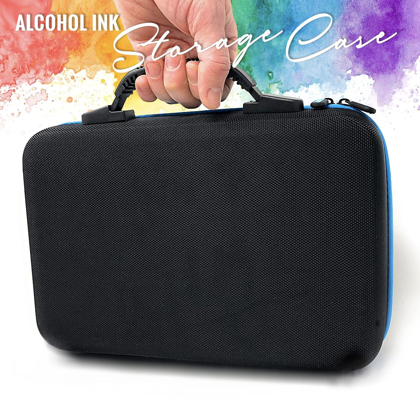Alcohol Ink Storage Carrying Case Organizer by Pixiss, Stickles, Glossy Accents or Reinkers, Travel Case (Ink not Included)