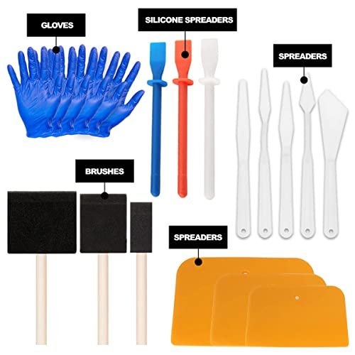 Mod Podge CS11303 Waterbase Sealer, Glue & Decoupage Finish, 32 oz, Matte, Pixiss Accessory Kit with Brayer, Gloves, Spreaders, Brushes