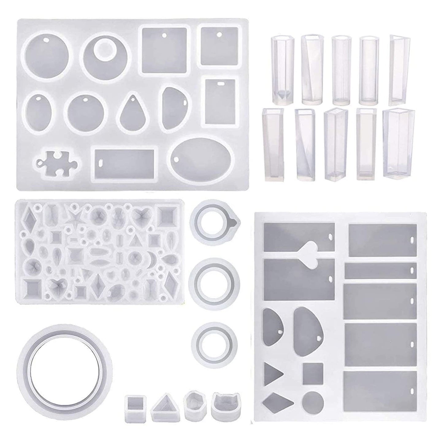 Pixiss Resin Molds for Jewelry Earring Making Kit Earring Epoxy Molds for Resin Jewelry, Pendants, Resin Crafts, DIY Earring