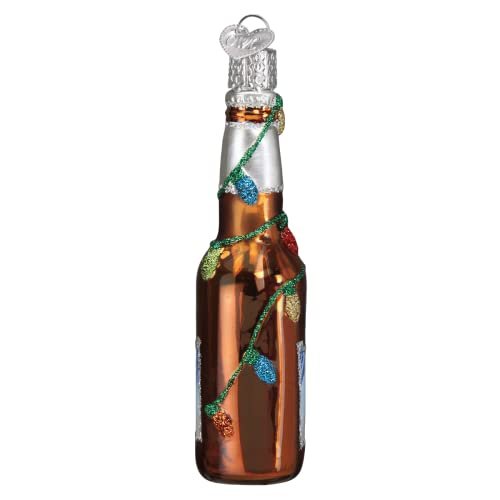 Old World Christmas Holiday Coors Light Bottle Glass Blown Ornament for Christmas Tree
