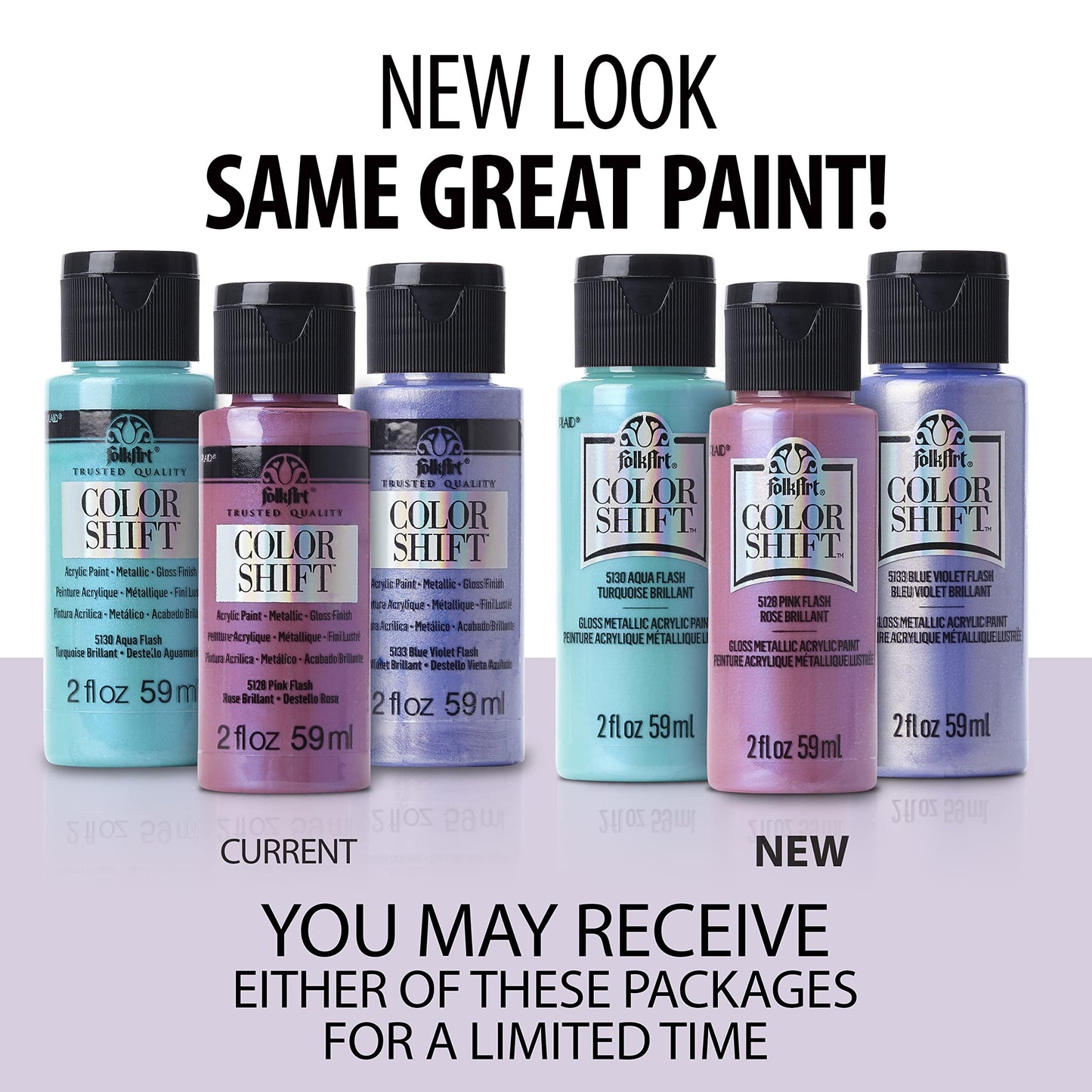 FolkArt Color Shift Acrylic Paint in Assorted Colors (2 ounce), Black Flash