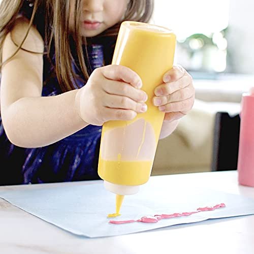 Pixiss Tie Dye Squeeze Bottles (8-Ounce) 6-Pack and Funnel For Creative Tie Dying Accessory Kit