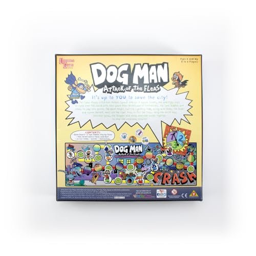 University Games, Dog Man Board Game Attack of The Fleas, Based On The Popular Dog Man Book Series by DAV Pilkey