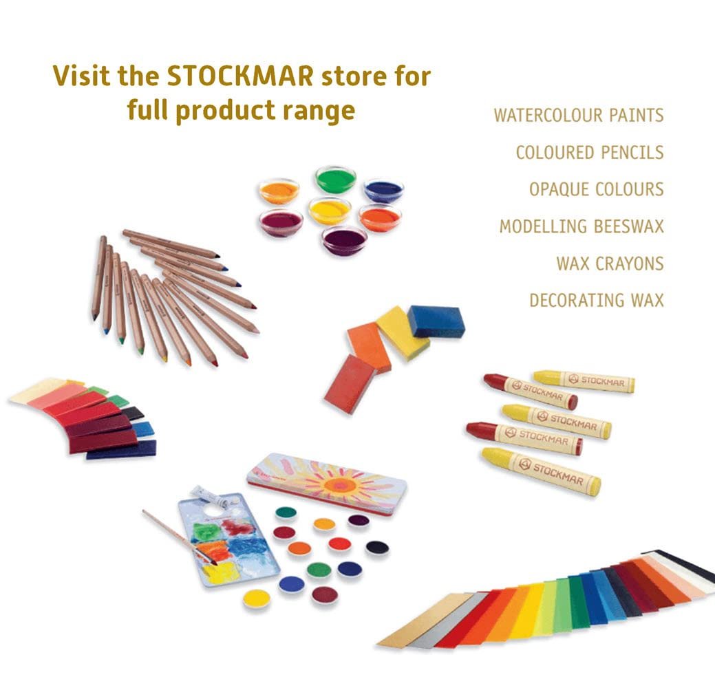 Stockmar Natural Modelling Beeswax -15 Color Beeswax Sheets Set - for Kids,Toddlers, Artists, Waldorf Organic Art Supplies, Non Toxic Beeswax, Non Drying Beeswax Modeling Wax for Homeschoolers