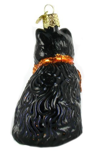 Old World Christmas Halloween Kitty Glass Blown Ornament for Christmas Tree