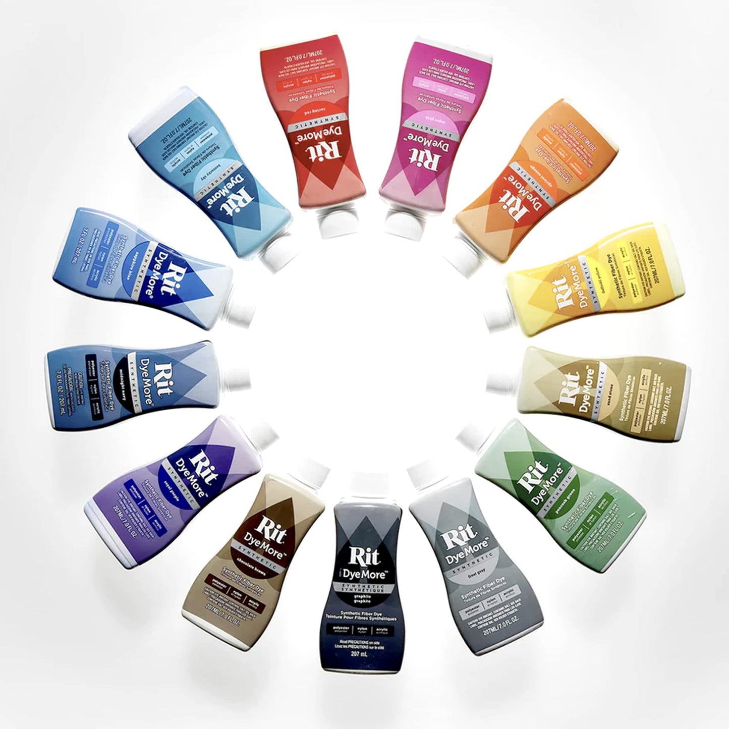 Synthetic Rit Dye More Liquid Fabric Dye - Ultimate Synthetic Rit Dye Accessories Kit - Available in Multiple Colors - 7 Ounces - Racing Red